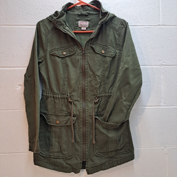 Mossimo Supply Co. Vintage Army Green Utility Jacket Women's Size Medium. - Picture 2 of 10